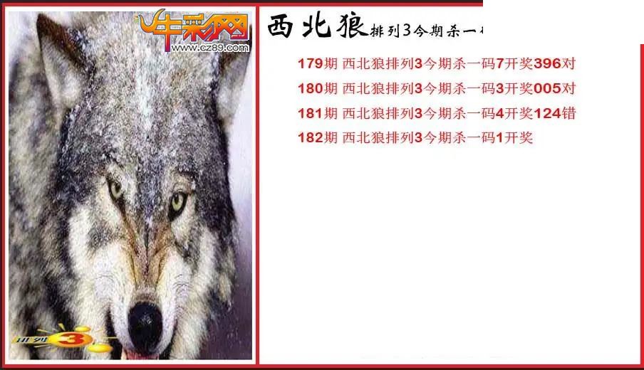 2026182期P3西北狼杀一码图