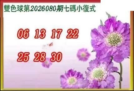 天吉鸟语断蓝26年080期双色球系列图