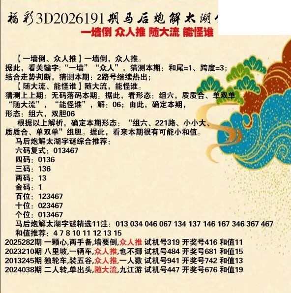 马后炮解26年191期3d太湖钓叟之 能怪谁