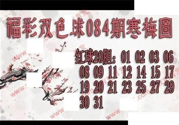 福彩双色球2026年084期寒梅图谜
