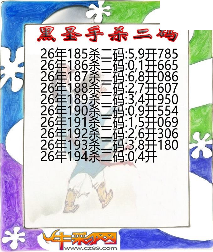 黑圣手杀二码194期体彩P3图谜