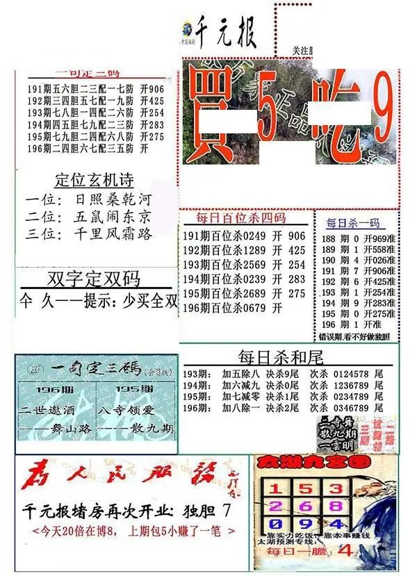 2026196期真精华布衣123456