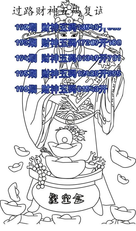 2026196期排3 财神爷五码图