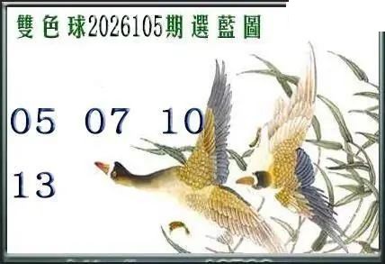 天吉鸟语断蓝26年105期双色球系列图